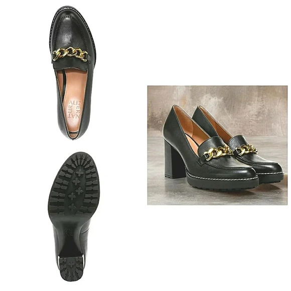 New Naturalizer 10 Wide Preppy Chic Academia Leather Platform Chunky Loafers - Picture 1 of 7